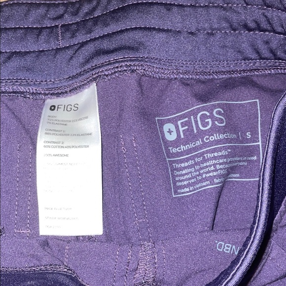 Figs Women's Deep Purple Button Down Shirt - Picture 3 of 5